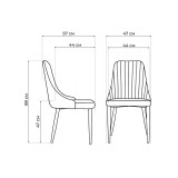 Kora white / gray Стул на металлокаркасе фото