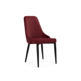 Kora wine red / black Стул на металлокаркасе недорого