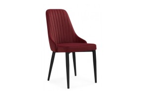 Стул Kora wine red / black на металлокаркасе