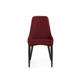 Kora wine red / black Стул на металлокаркасе недорого