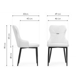 Neli white / black Стул на металлокаркасе недорого