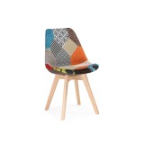 Mille fabric multicolor Стул деревянный недорого