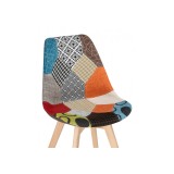 Mille fabric multicolor Стул деревянный недорого