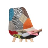 Mille fabric multicolor Стул деревянный распродажа