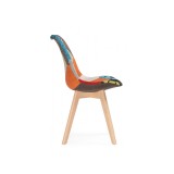 Mille fabric multicolor Стул деревянный от производителя