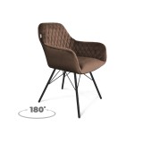 Стул Sheffilton SHT-ST38/S370-VP кофейный ликер/черный муар недорого
