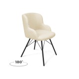 Стул Sheffilton SHT-ST39/S370-VP бежевый/черный муар недорого