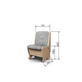 Скамья Лотос 550 / Дуб Сонома / Велюр Графит купить