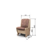 Скамья Лотос 550 / Дуб Сонома / Велюр Коньяк от производителя