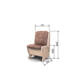 Скамья Лотос 550 / Ясень светлый / Велюр Коньяк недорого