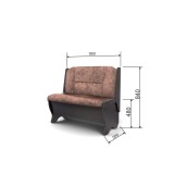 Скамья Лотос 950 / Венге / Велюр Коньяк недорого