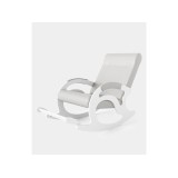 Кресло-качалка Тироль - БЕЛЫЕ экокожа КРЕМ распродажа