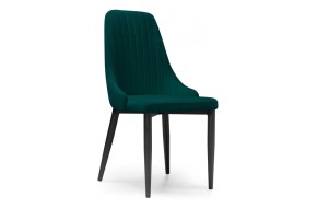 Стул Kora green / black на металлокаркасе