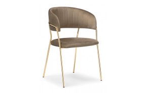 Стул Kamelia cappuccino / gold на металлокаркасе