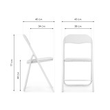Fold 1 складной white / chrome Стул на металлокаркасе купить