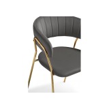 Kamelia 1 dark gray / gold Стул на металлокаркасе купить