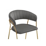Kamelia 1 dark gray / gold Стул на металлокаркасе распродажа