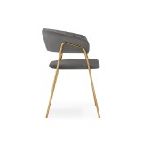 Kamelia 1 dark gray / gold Стул на металлокаркасе недорого