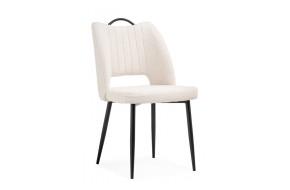 Кресло Barton beige / black Стул на металлокаркасе