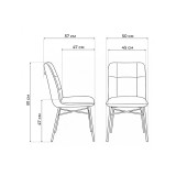 Denis beige / black Стул на металлокаркасе распродажа