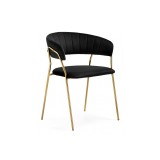 Kamelia 1 black / gold Стул на металлокаркасе недорого