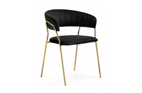 Стул Kamelia 1 black / gold на металлокаркасе