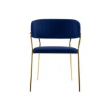 Kamelia 1 dark blue / gold Стул на металлокаркасе распродажа