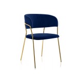 Kamelia 1 dark blue / gold Стул на металлокаркасе недорого