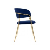 Kamelia 1 dark blue / gold Стул на металлокаркасе недорого