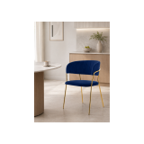 Kamelia 1 dark blue / gold Стул на металлокаркасе распродажа