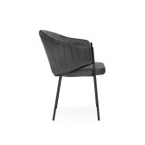 Kortni dark grey / black Стул на металлокаркасе купить