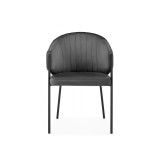 Kortni dark grey / black Стул на металлокаркасе недорого