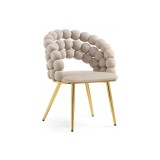 Ball beige / gold Стул на металлокаркасе недорого