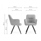 Elis gray / dark gray / black Стул на металлокаркасе распродажа