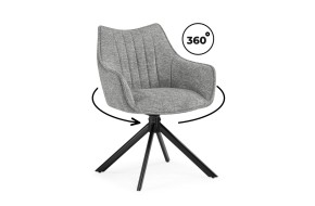 Кресло Denever gray / black Стул на металлокаркасе