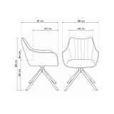 Denever gray / black Стул на металлокаркасе от производителя