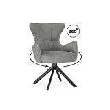 Atlanta gray / black крутящийся Стул на металлокаркасе недорого