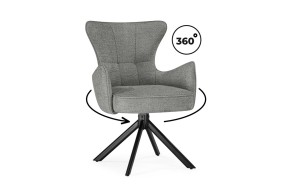 Кресло Atlanta gray / black крутящийся Стул на металлокаркасе