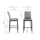 Teon black / chrome Барный стул купить