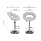 Oazis white / chrome Барный стул купить