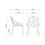 One PC-015 черный Пластиковый стул распродажа