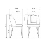Barton beige / black Стул на металлокаркасе фото