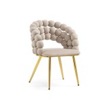 Ball beige / gold Стул на металлокаркасе недорого