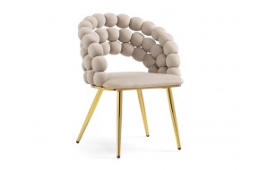 Стул Ball beige / gold на металлокаркасе
