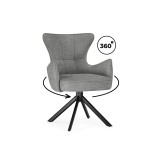 Atlanta gray / black крутящийся Стул на металлокаркасе недорого