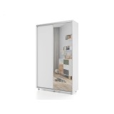 Шкаф-купе ПРАЙМ, 140х45х230 Белый с зеркалом недорого