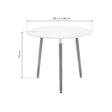 Lorini 80 white / wood Стол деревянный купить