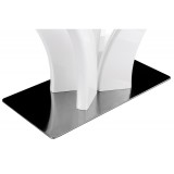 Horns 120 super white Стол стеклянный фото