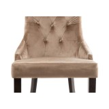 Elegance dark walnut / fabric beige Стул деревянный от производителя