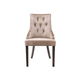 Elegance dark walnut / fabric beige Стул деревянный фото